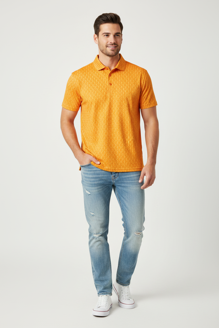 Checkered Overalls Performance Polo