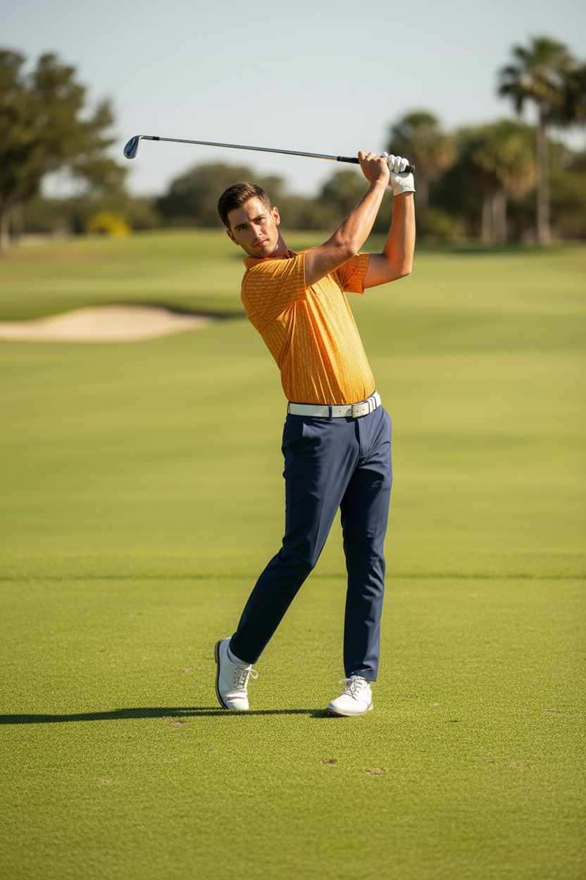 Checkered Overalls Performance Polo